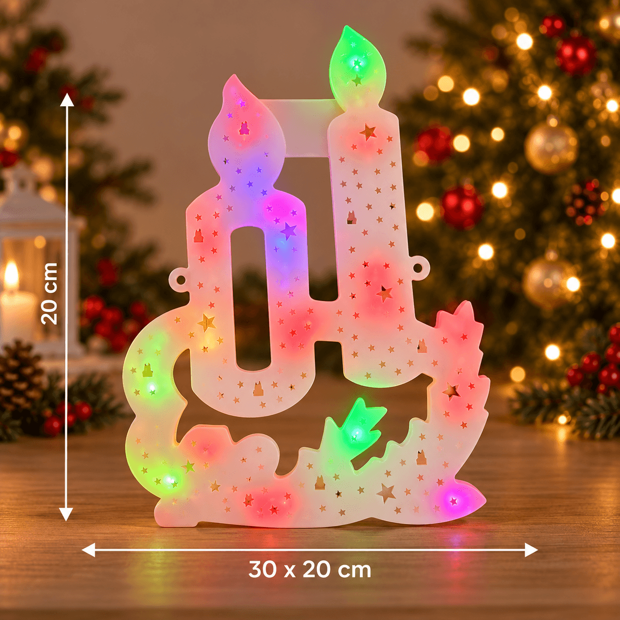 Luz navidad figura vela x 2 peq