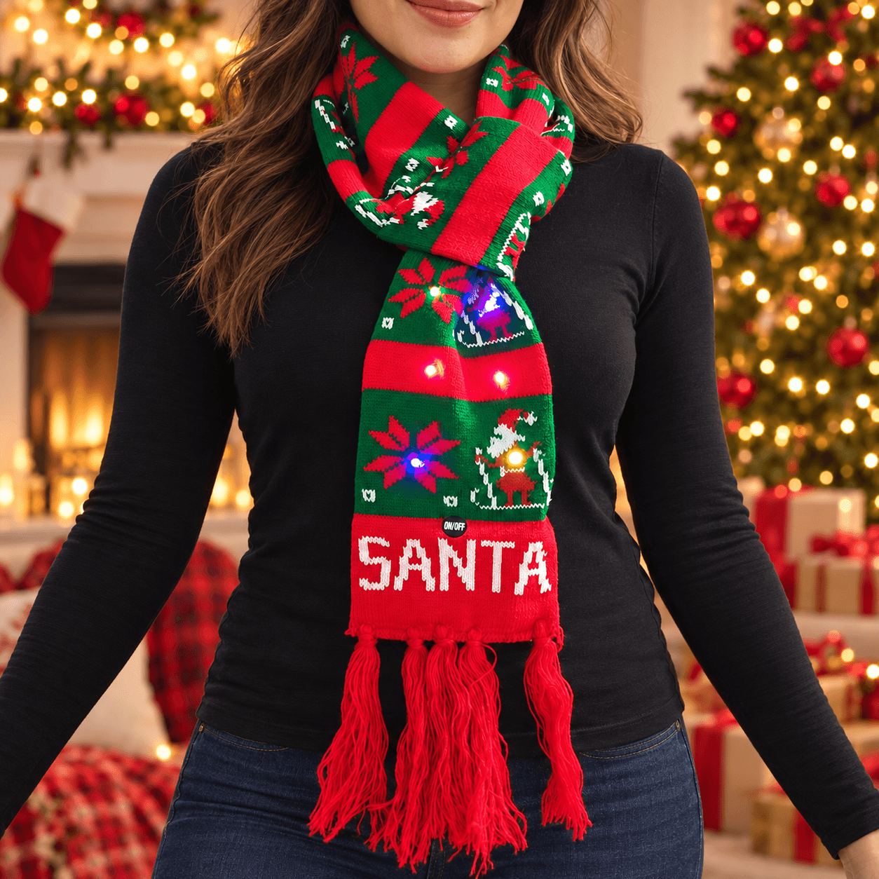Bufanda navidad con luz