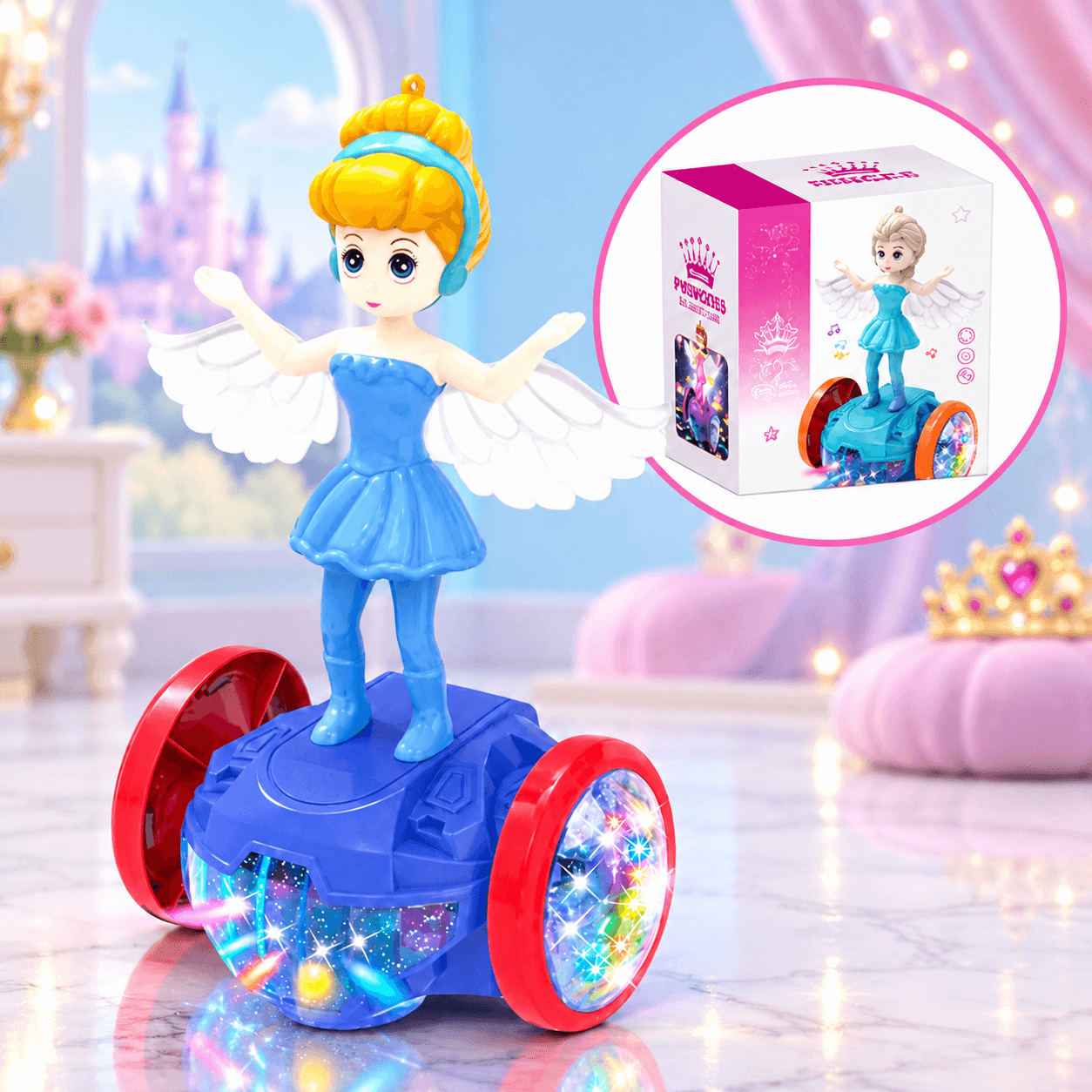 Juguete Muñeca Princesa con Alas en Malumeta Azul