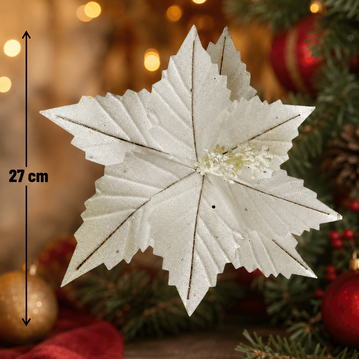 Flor navideña blanca