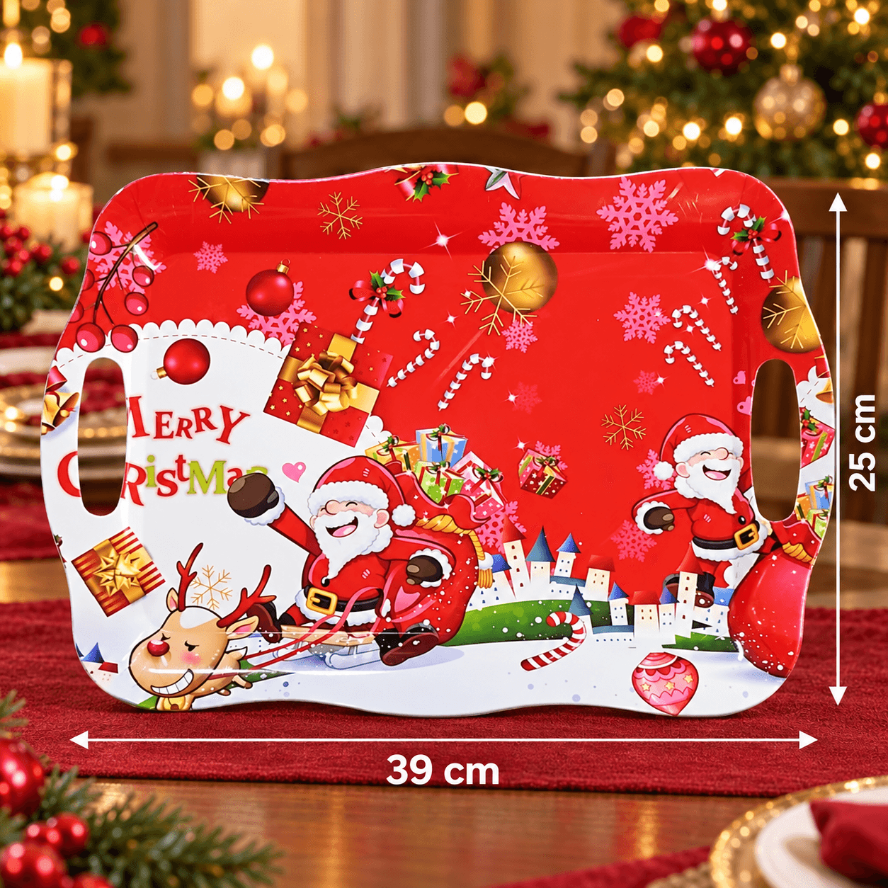 Bandeja navidad rectangular