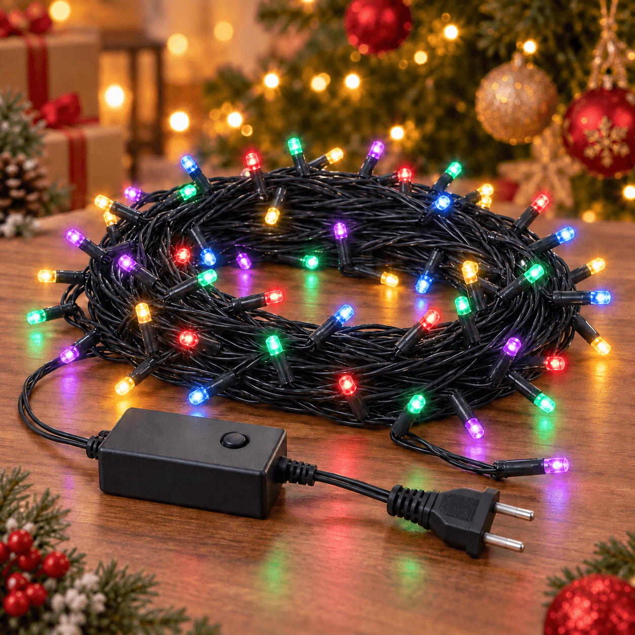 Luz led multicolor x 300 24mts