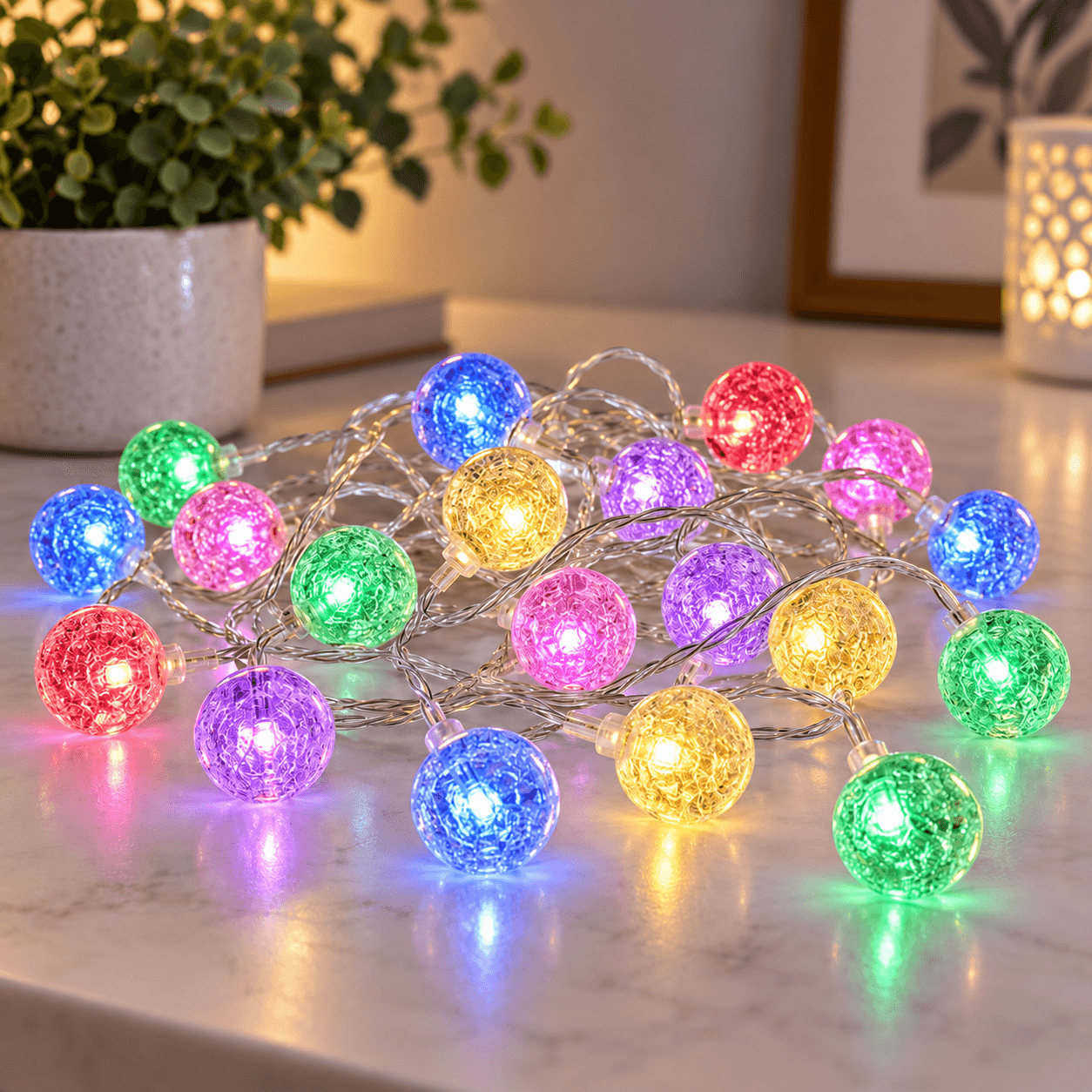 Luz led bola 20l x 4 mt