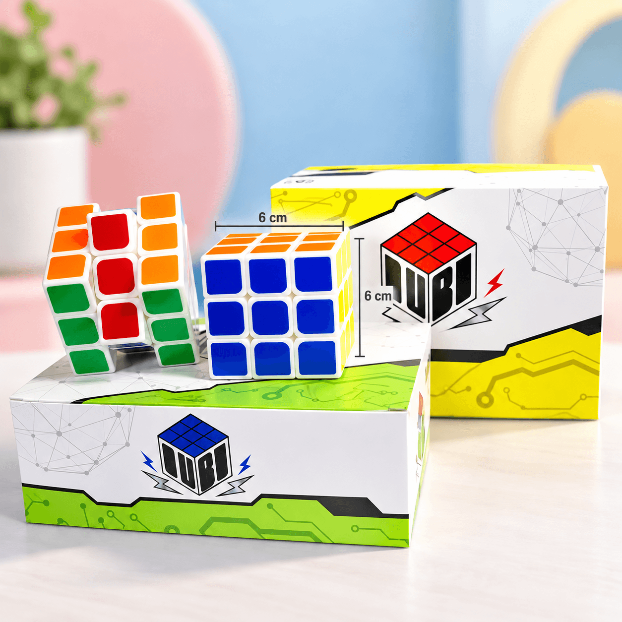 Cubo Mágico 3x3 Cuerpo Blanco 6 × 6cm