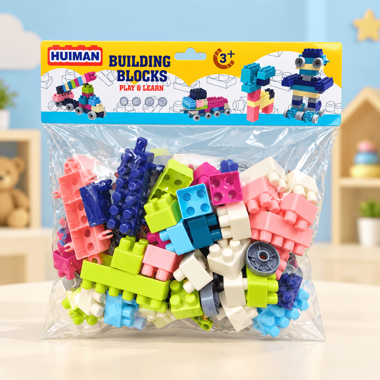 Juguete Armatodo Bloques de Construcción x60 Piezas en Bolsa
