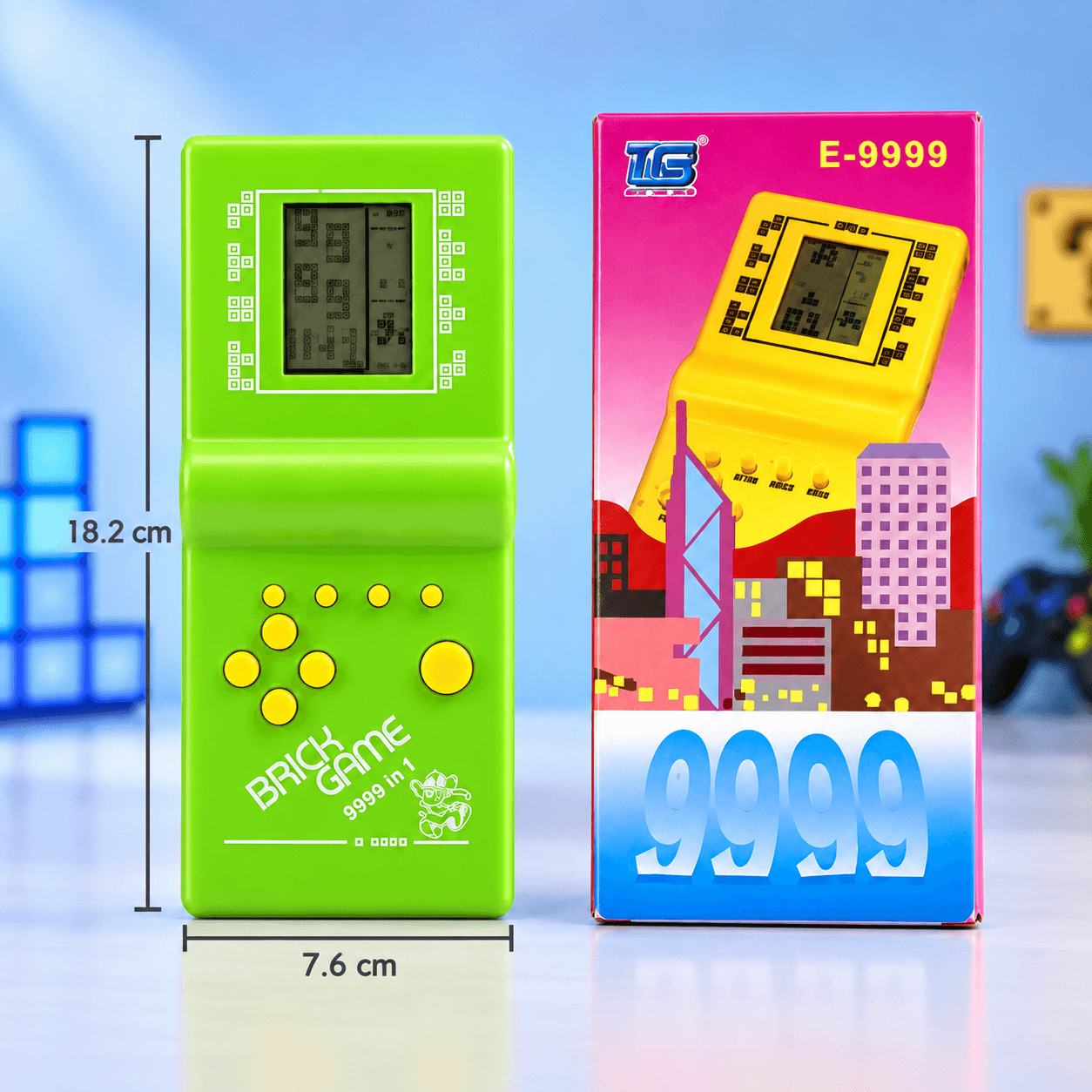 Consola de Juegos Portátil Brick Game Verde 9999 en 1