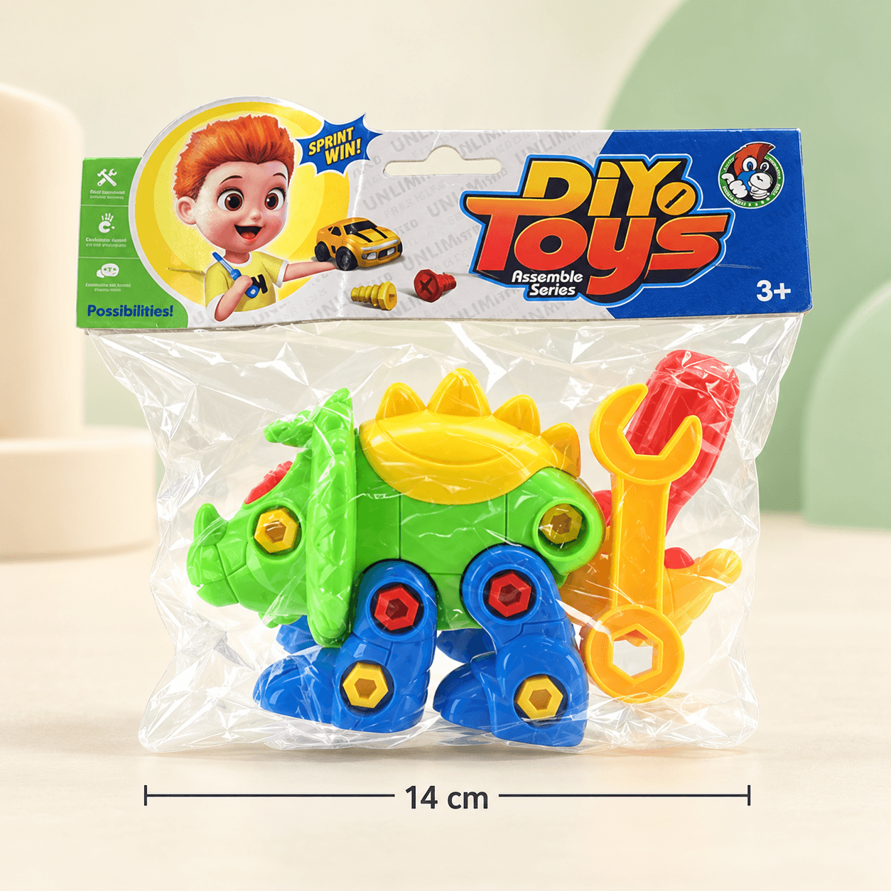 Juguete Dinosaurio para Armar con Llave DIY Toys
