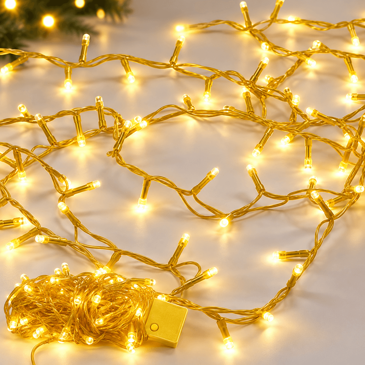 Luces navideñas Lineal 100 LED, cable siliconado, 8 metros (Luz calida)