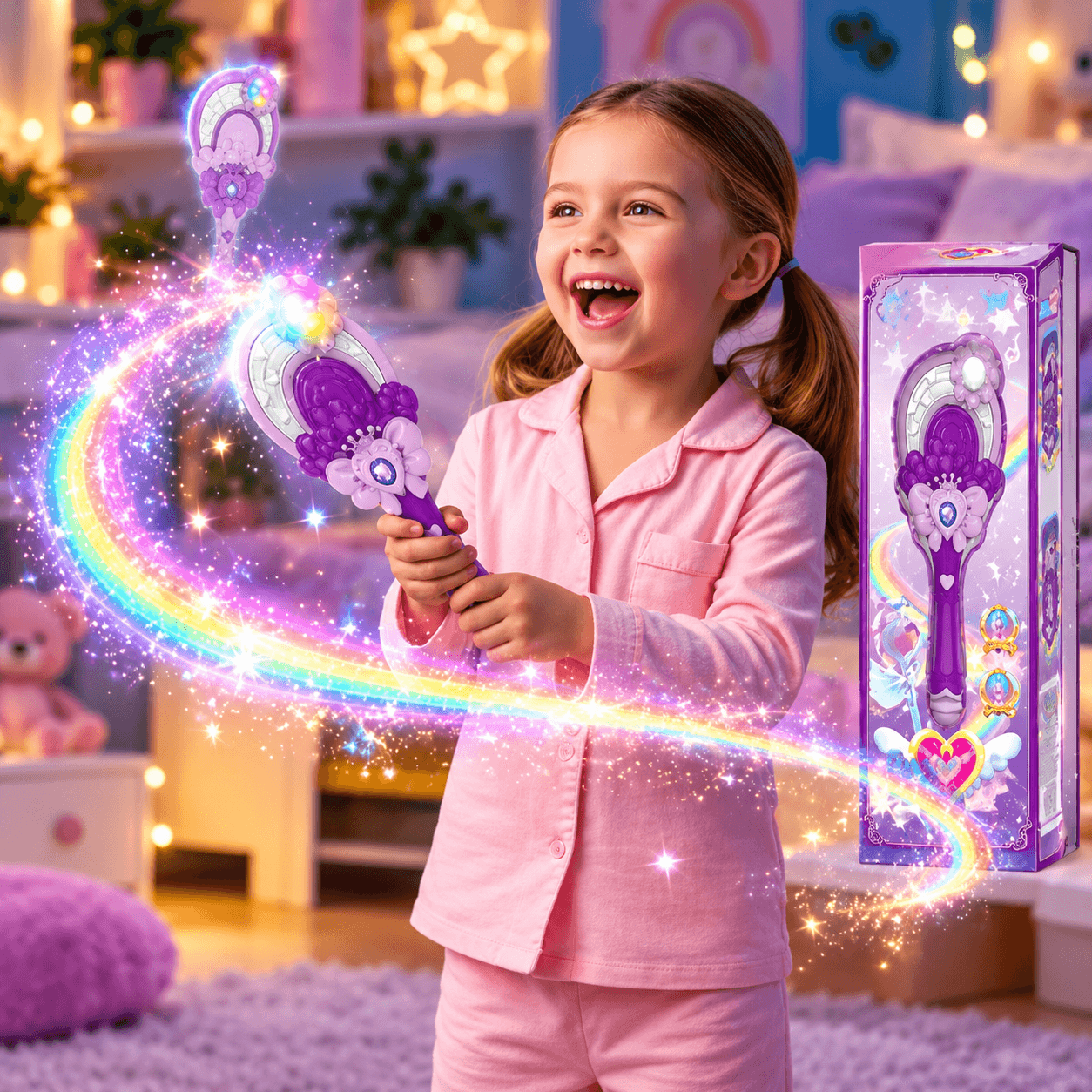 Cetro de Juguete Morado con Luces y Sonido